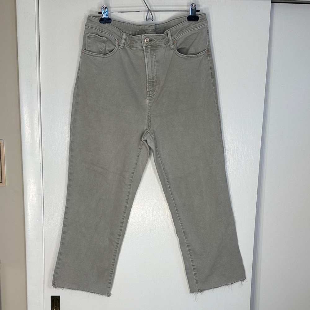 Chicos High Rise Straight Leg Ankle jeans, green, size 3, XL, 16